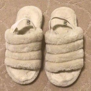 Ugg Cashmere Slingback Size 9 Cream Sandals